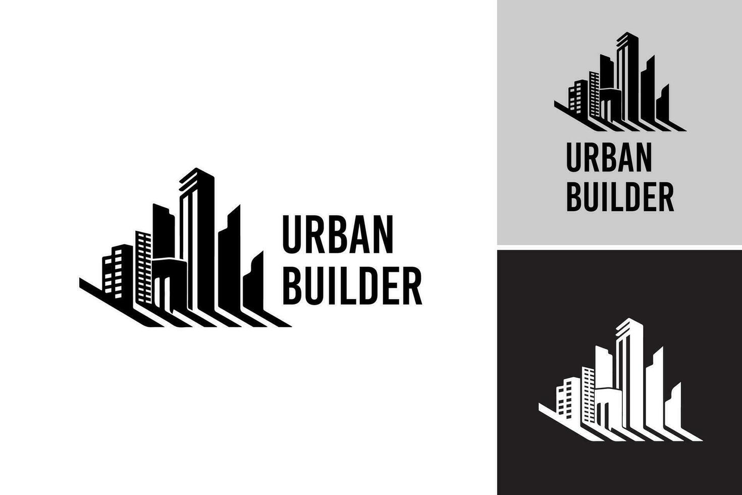 urbano constructor logo diseño modelo. eso es adecuado para construcción compañías, real inmuebles desarrolladores, o ninguna negocio relacionado a urbano desarrollo. vector