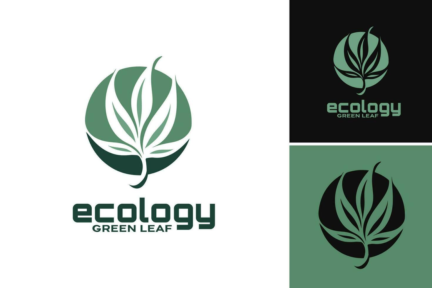 Ecology logo design is a design asset suitable for creating logos related to environmental, sustainable, or eco-friendly businesses, organizations, or initiatives. vector