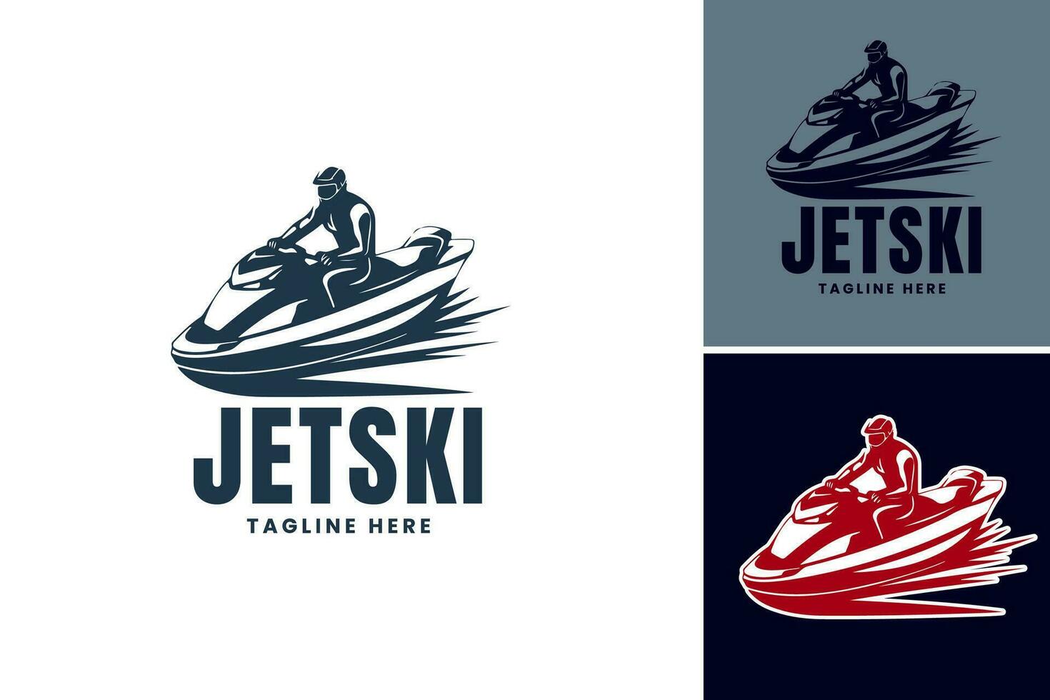 Jet Ski Logo Designs Template vector