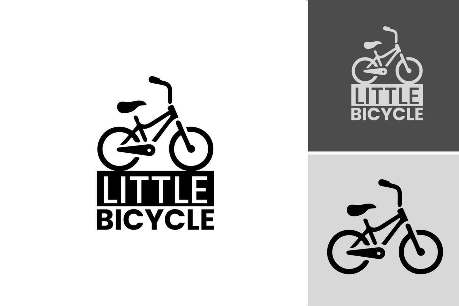 pequeño bicicleta logo diseño modelo. esta activo es Perfecto para creando minimalista diseños o decorando para niños productos vector