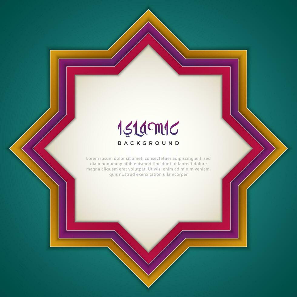 Full color abstract islamic background vector