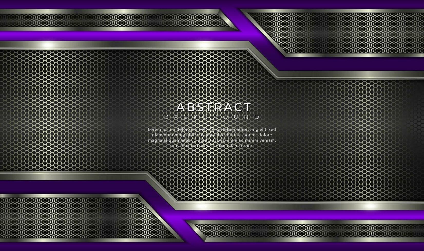 Silver technology background with light effects vector