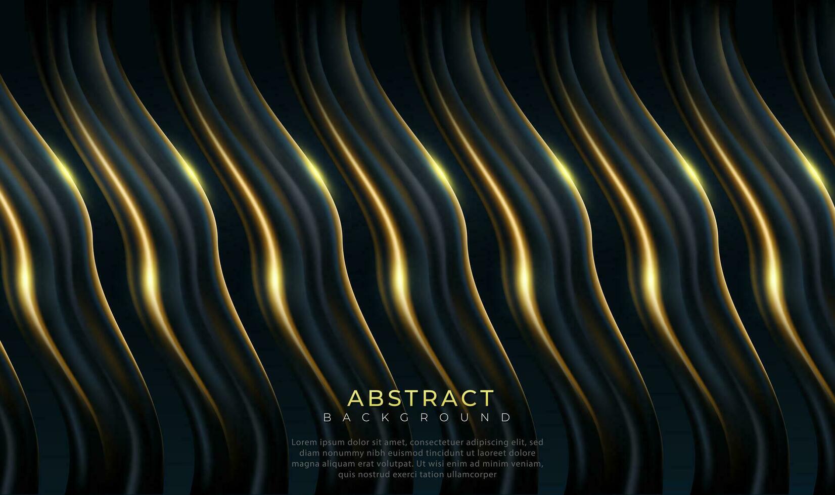 Black background with gold light effect vector