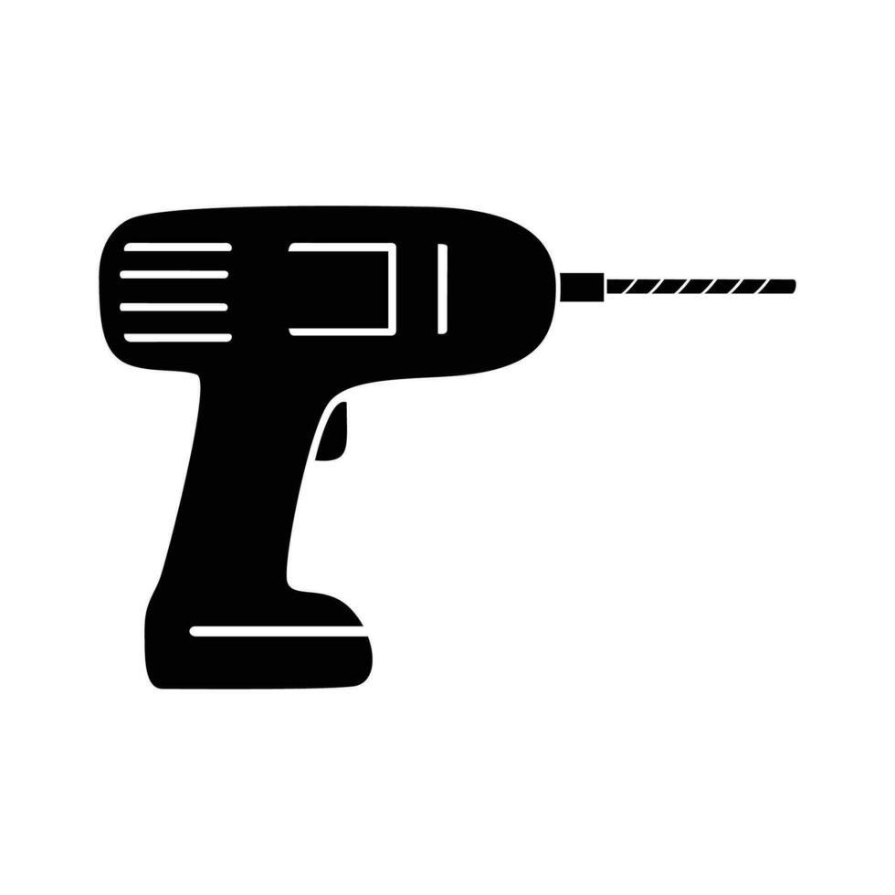 cordless drill icon design. mechanic equipment sign and symbol. vector