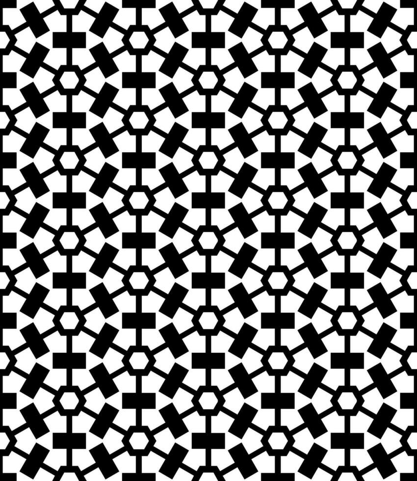 Black and white seamless abstract pattern. Background and backdrop. Grayscale ornamental design. vector