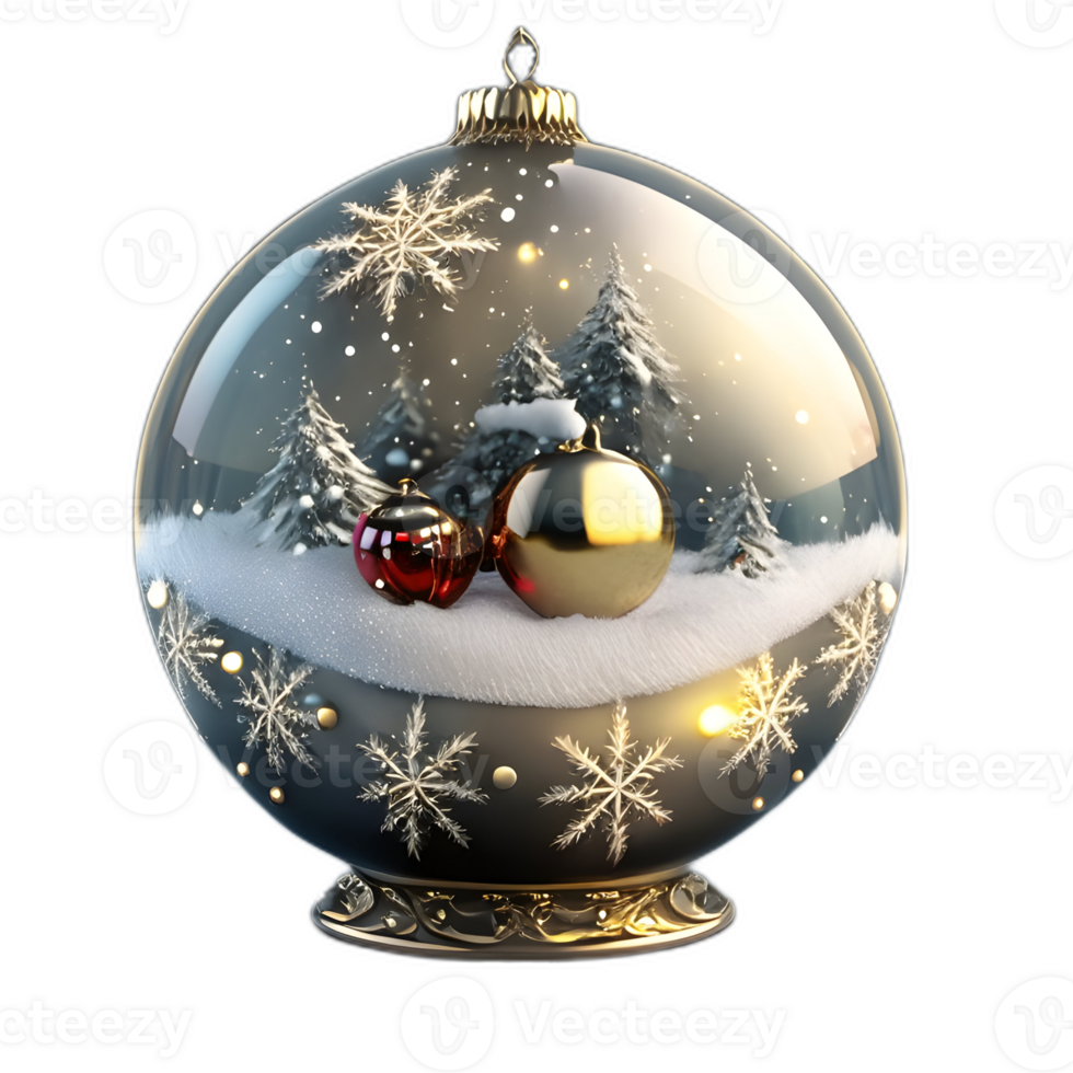 Christmas globe  AI generated png