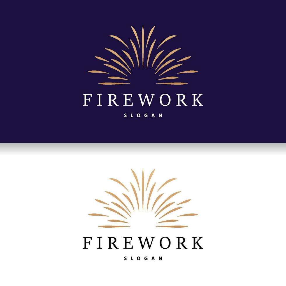 Firework Logo, Modern Abstract Design Simple Colorful Spark, Vector Template Illustration