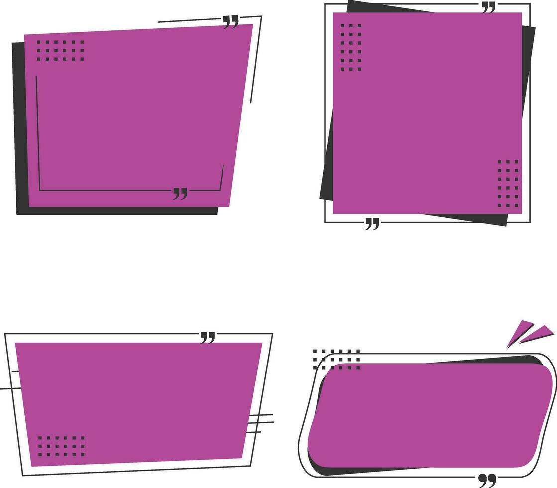 moderno texto caja con geométrico forma. vector icono colocar.