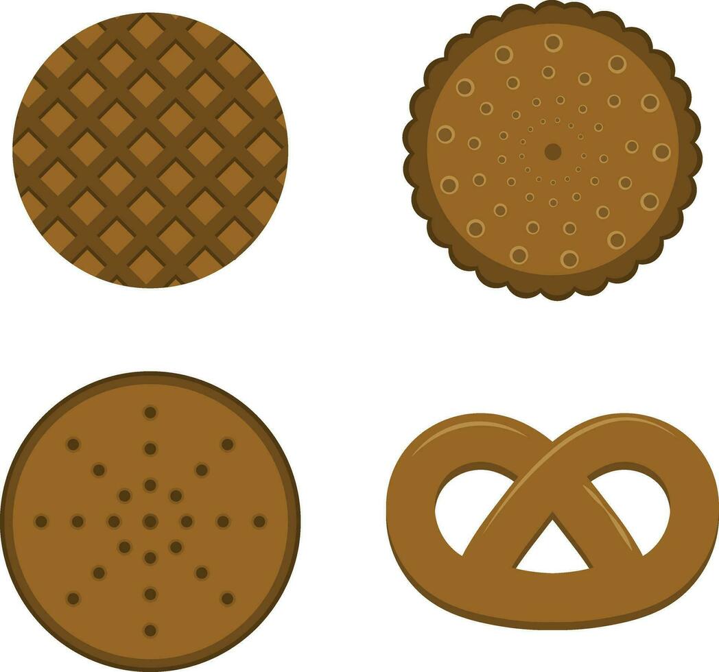 conjunto de galletas galleta ilustración. aislado vector. vector