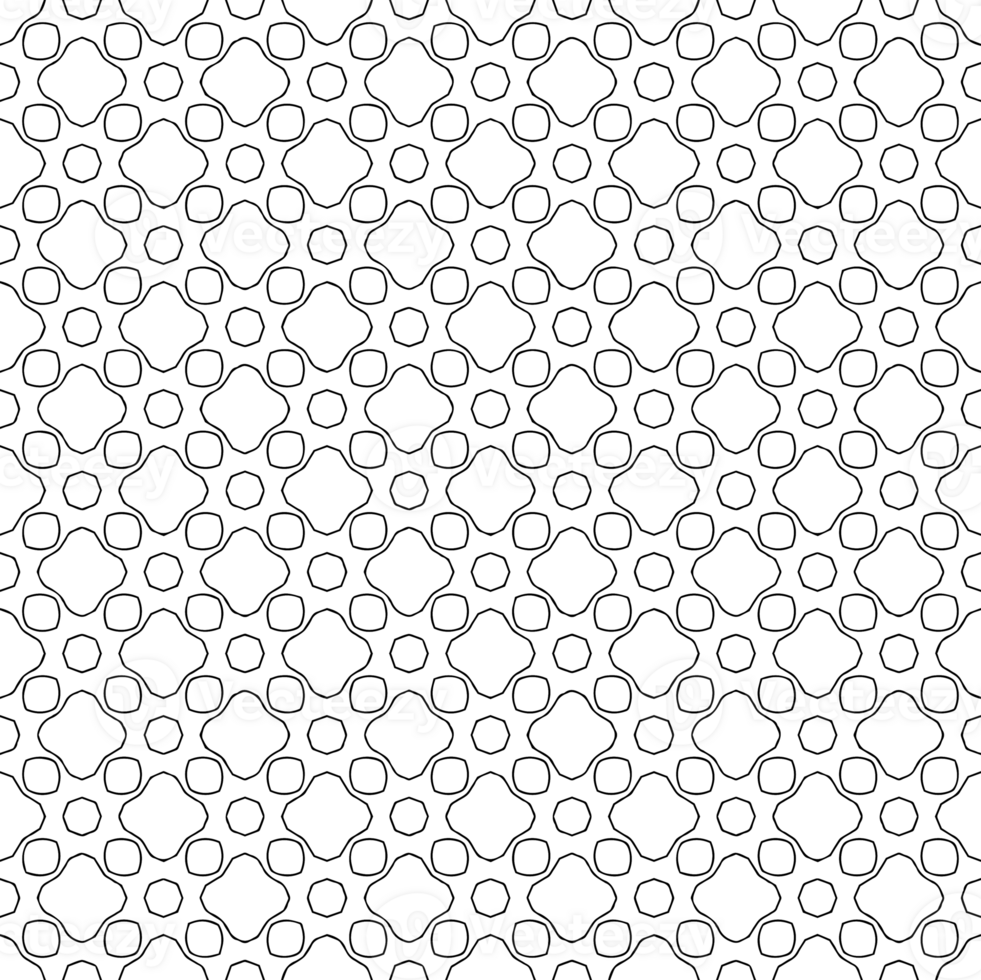 Black seamless abstract pattern. Overlay for background and backdrop. Ornamental design. PNG graphic illustration with transparent background.