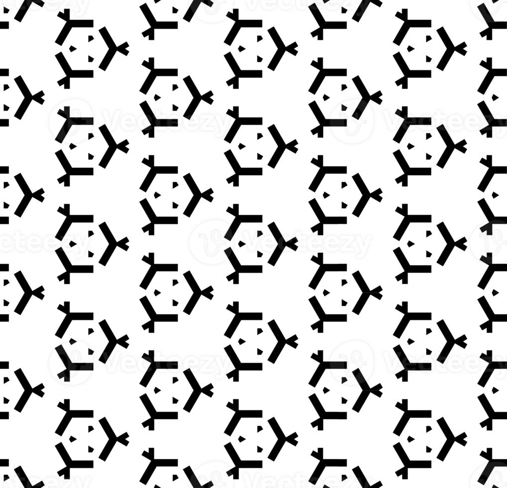 Black seamless abstract pattern. Overlay for background and backdrop. Ornamental design. PNG graphic illustration with transparent background.
