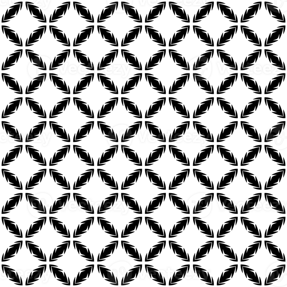Black seamless abstract pattern. Overlay for background and backdrop. Ornamental design. PNG graphic illustration with transparent background.