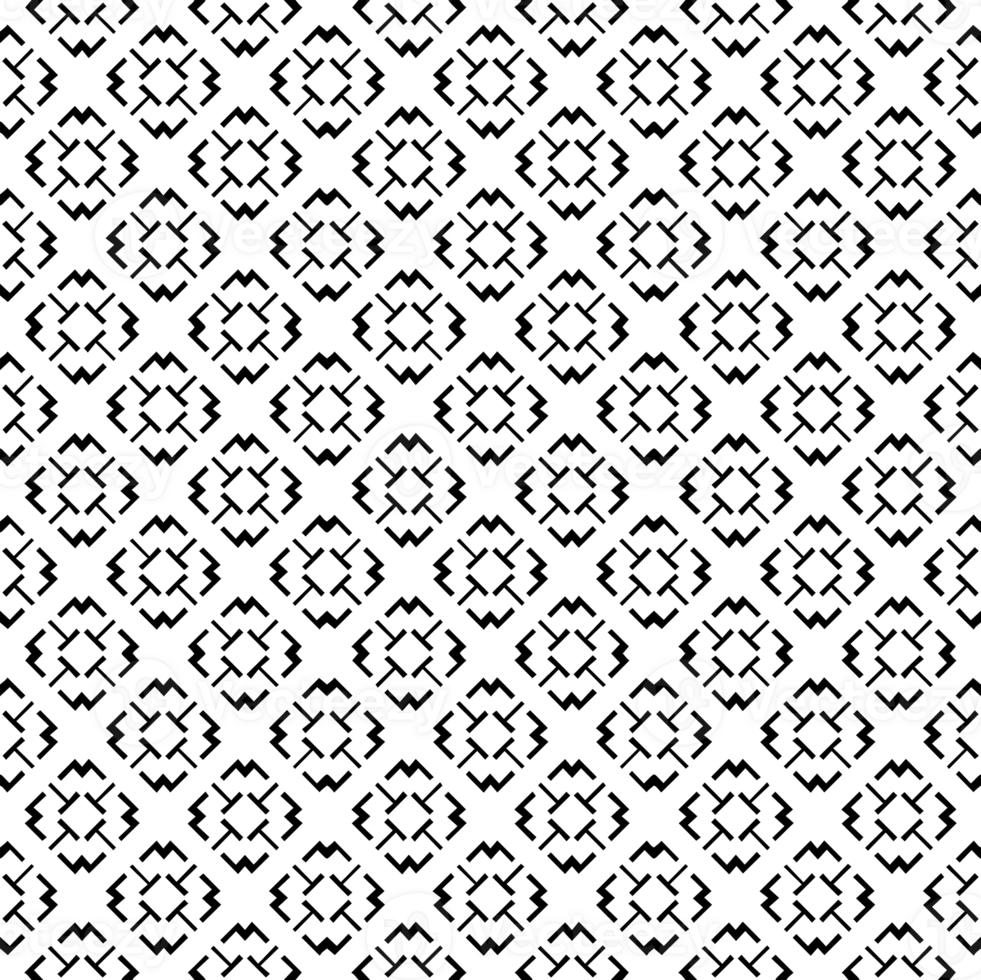 Black seamless abstract pattern. Overlay for background and backdrop. Ornamental design. PNG graphic illustration with transparent background.