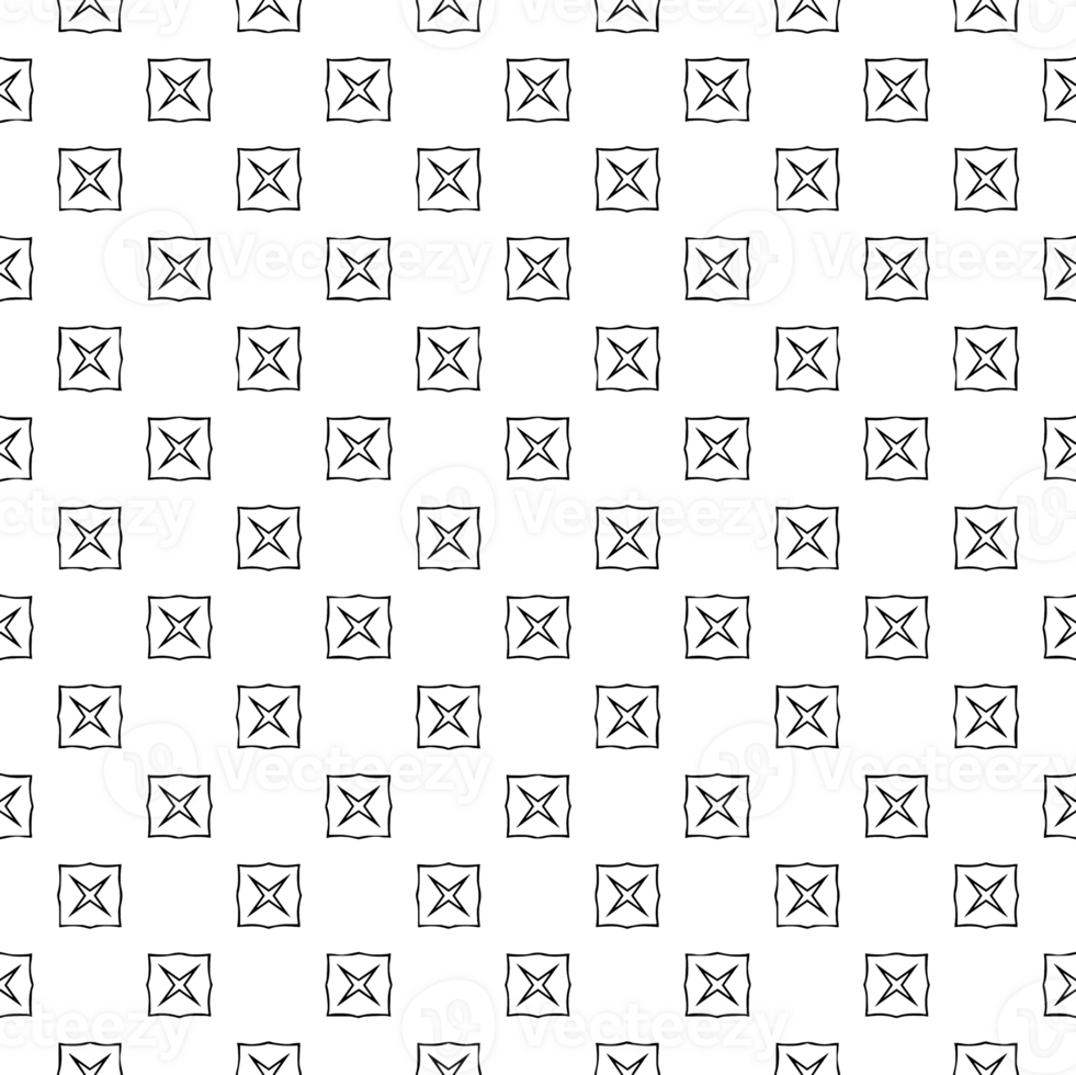 Black seamless abstract pattern. Overlay for background and backdrop. Ornamental design. PNG graphic illustration with transparent background.