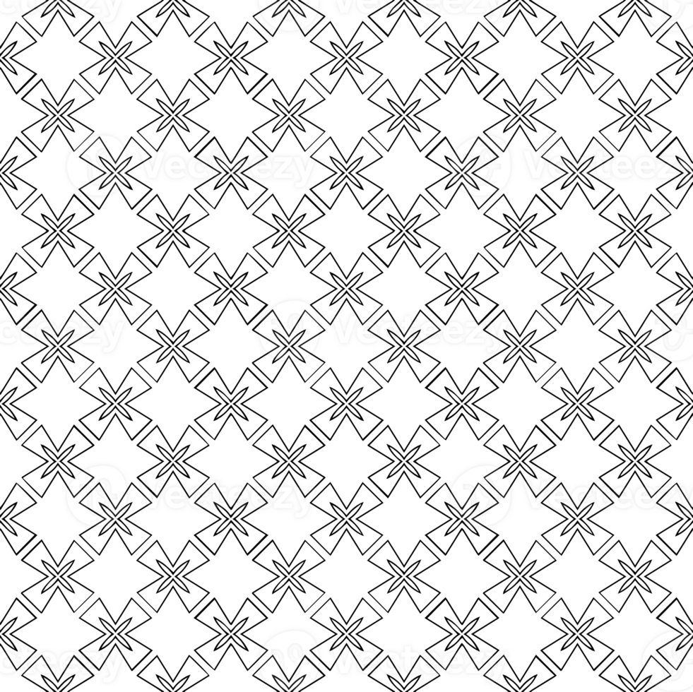 Black seamless abstract pattern. Overlay for background and backdrop. Ornamental design. PNG graphic illustration with transparent background.