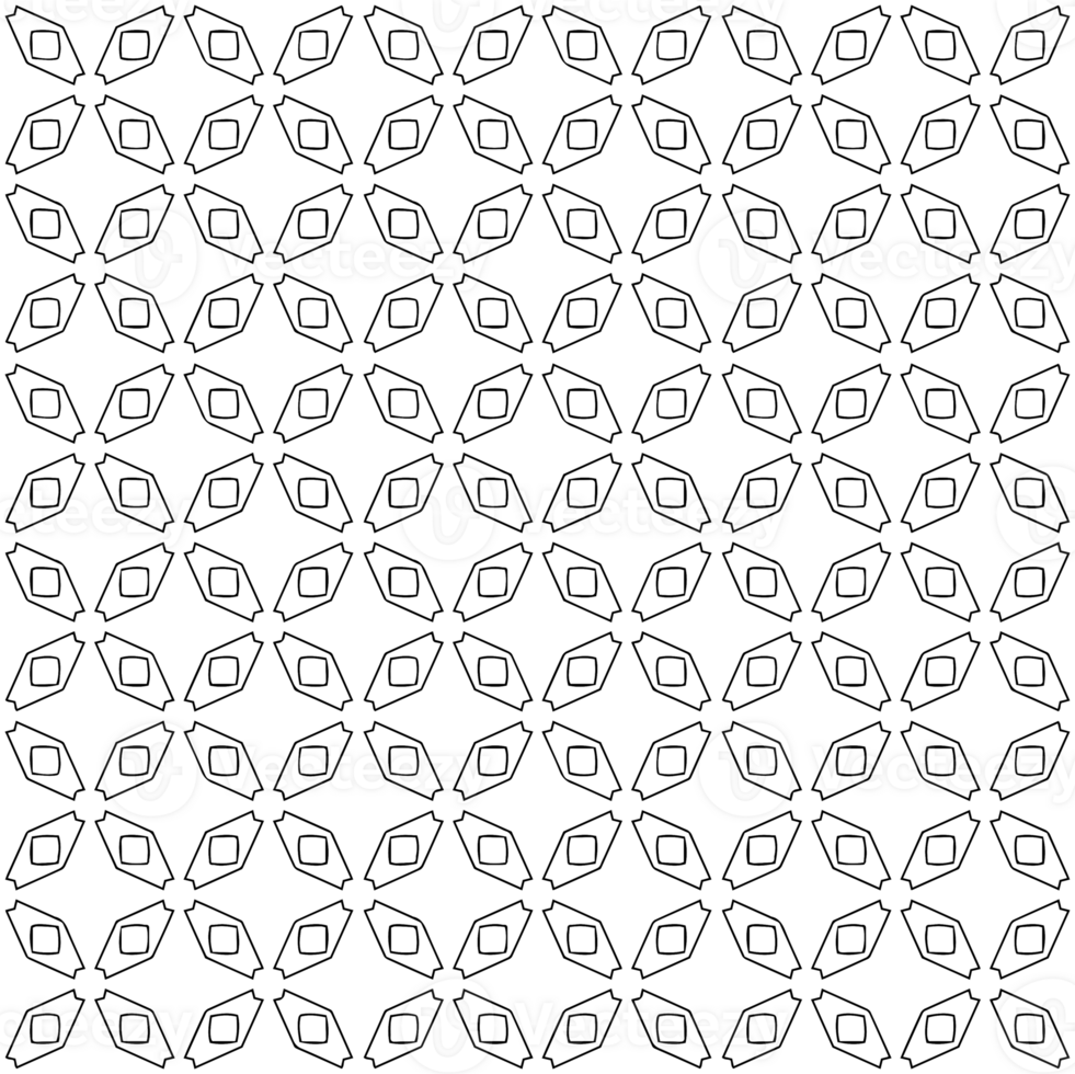 Black seamless abstract pattern. Overlay for background and backdrop. Ornamental design. PNG graphic illustration with transparent background.