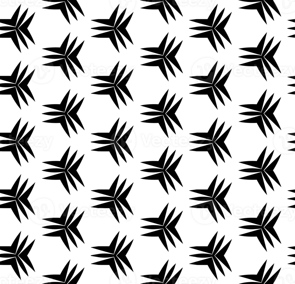 Black seamless abstract pattern. Overlay for background and backdrop. Ornamental design. PNG graphic illustration with transparent background.