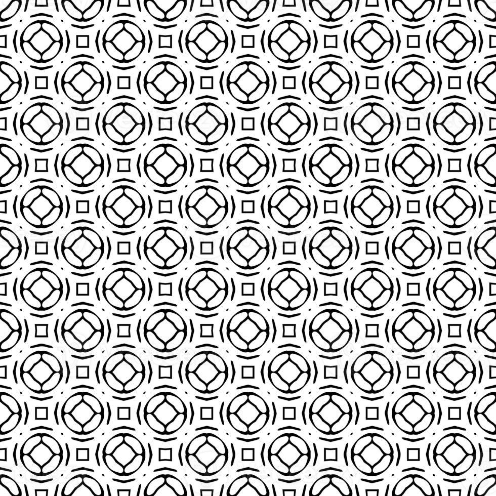 Black seamless abstract pattern. Overlay for background and backdrop. Ornamental design. PNG graphic illustration with transparent background.