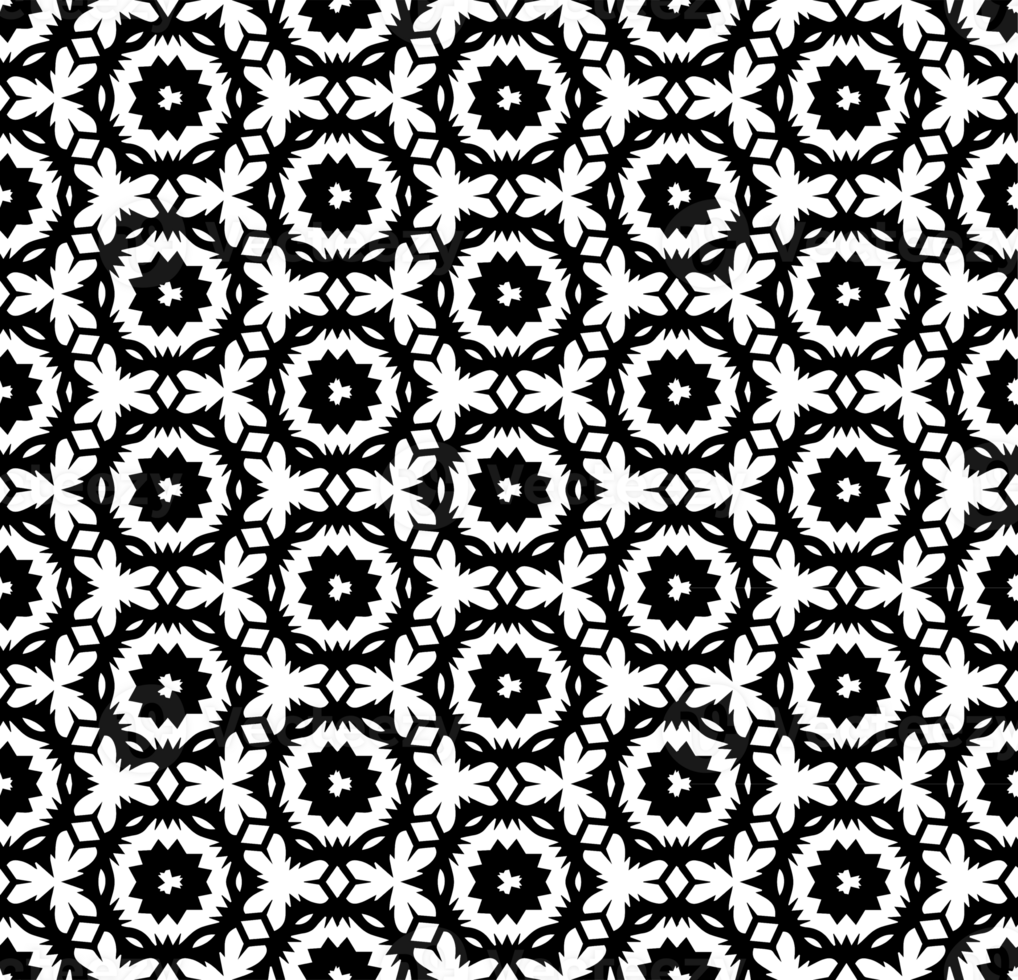 Black seamless abstract pattern. Overlay for background and backdrop. Ornamental design. PNG graphic illustration with transparent background.
