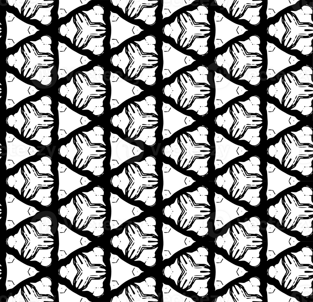Black seamless abstract pattern. Overlay for background and backdrop. Ornamental design. PNG graphic illustration with transparent background.