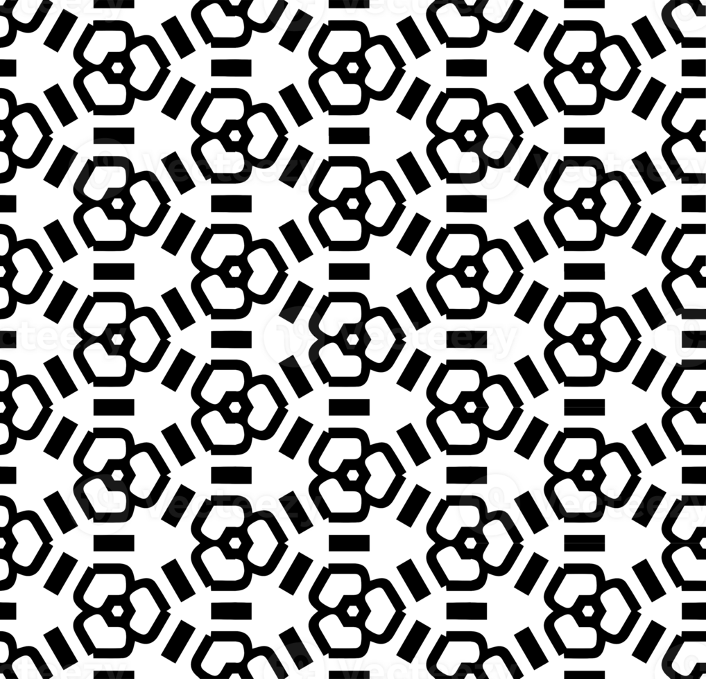 Black seamless abstract pattern. Overlay for background and backdrop. Ornamental design. PNG graphic illustration with transparent background.