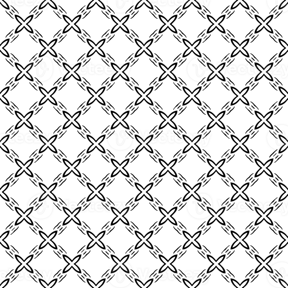 Black seamless abstract pattern. Overlay for background and backdrop. Ornamental design. PNG graphic illustration with transparent background.
