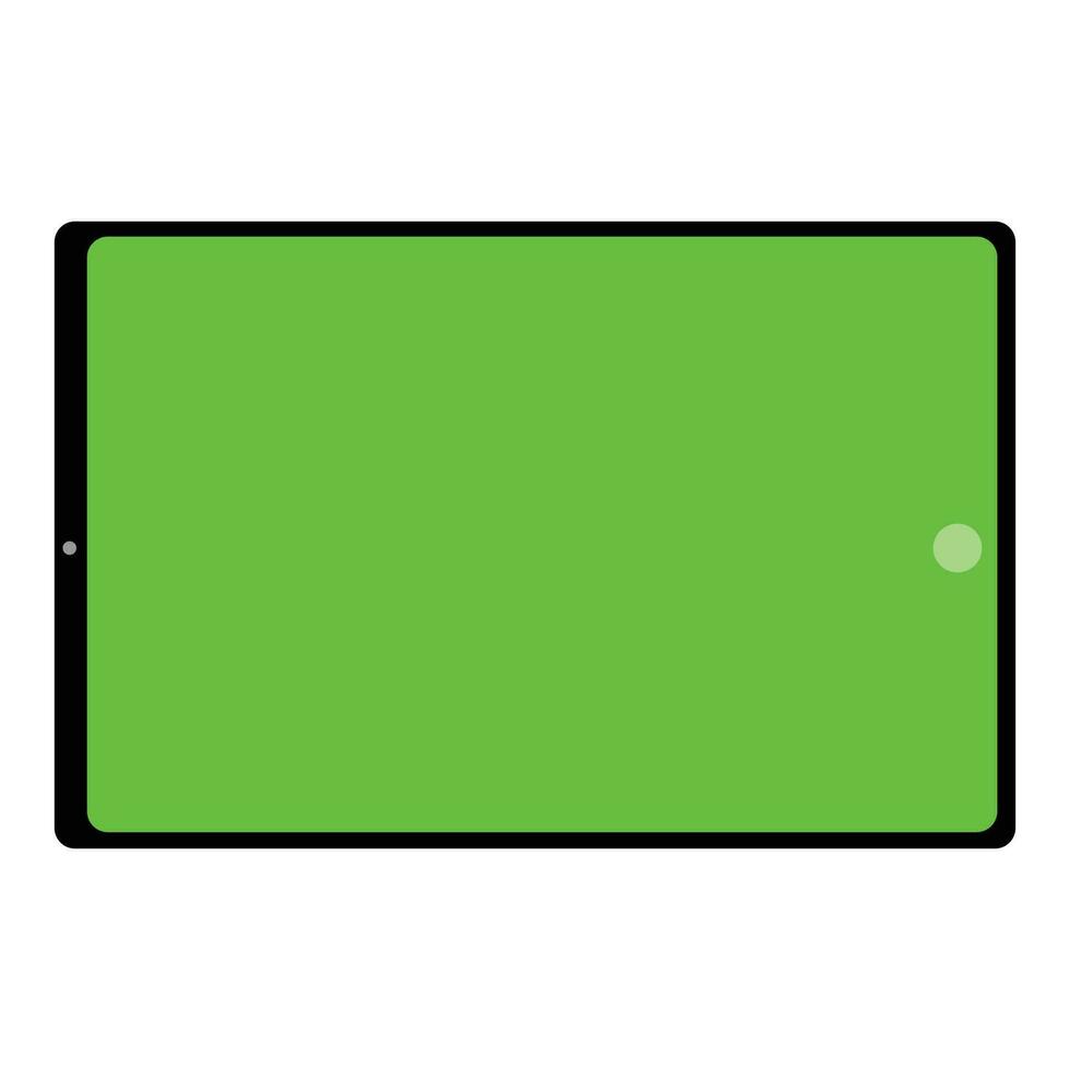 Vector Tablet Mockup with Green Screen