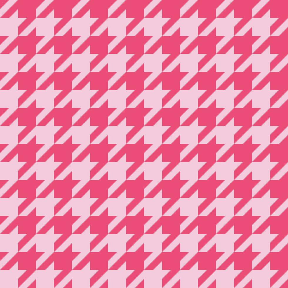 Seamless Pink Houndstooth Pattern vector