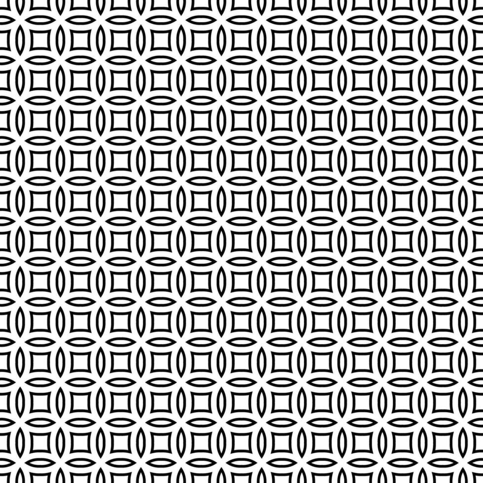 Seamless beautiful tile pattern with white and black circles and squares vector