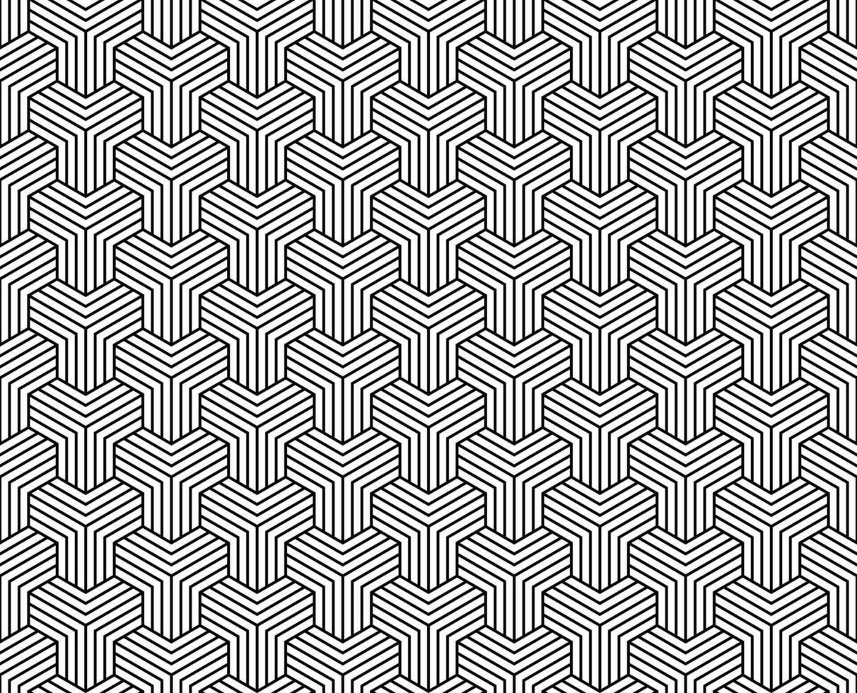 Seamless Abstract geometric y lines pattern background black and white vector