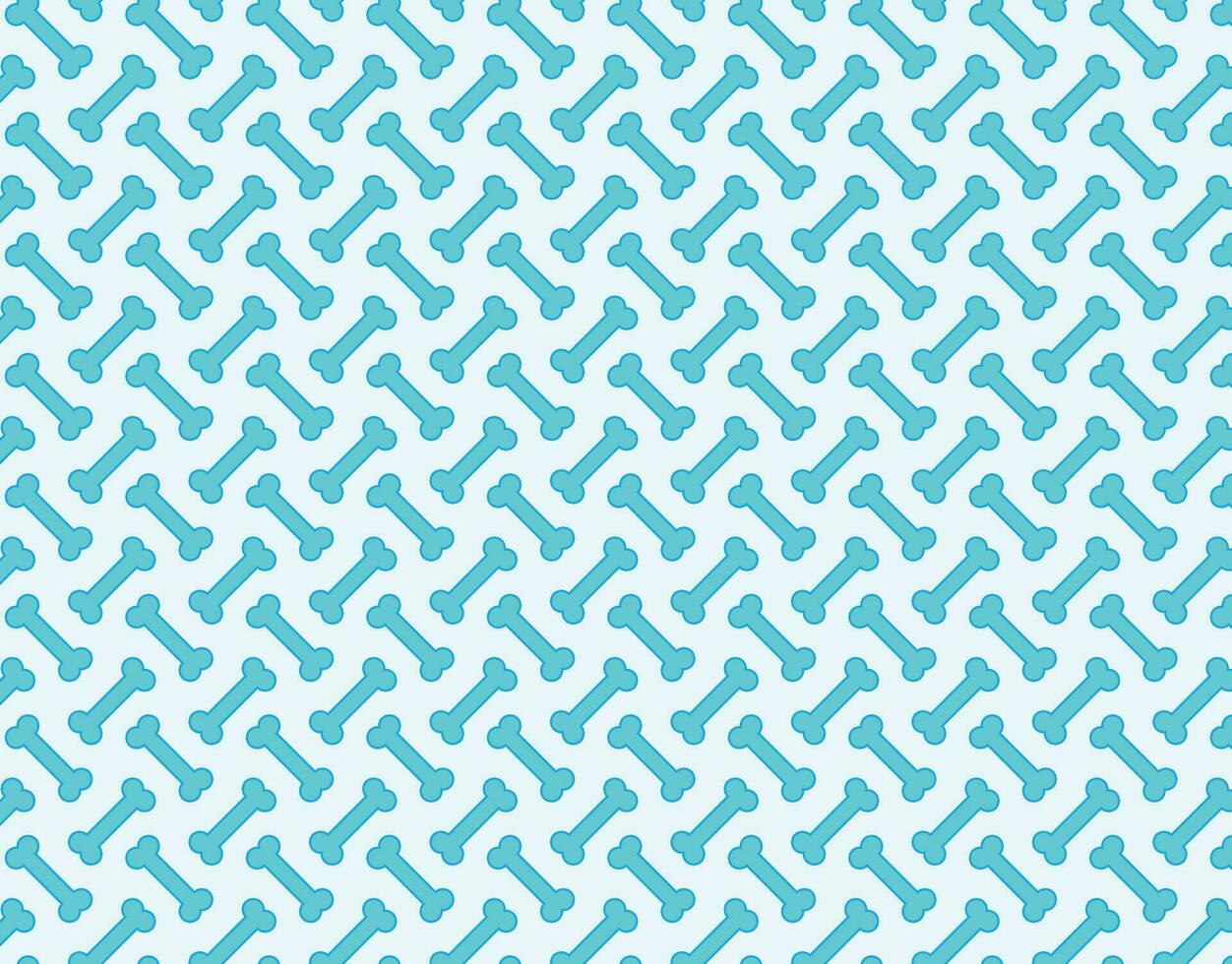 Blue dog bone pattern on blue background vector