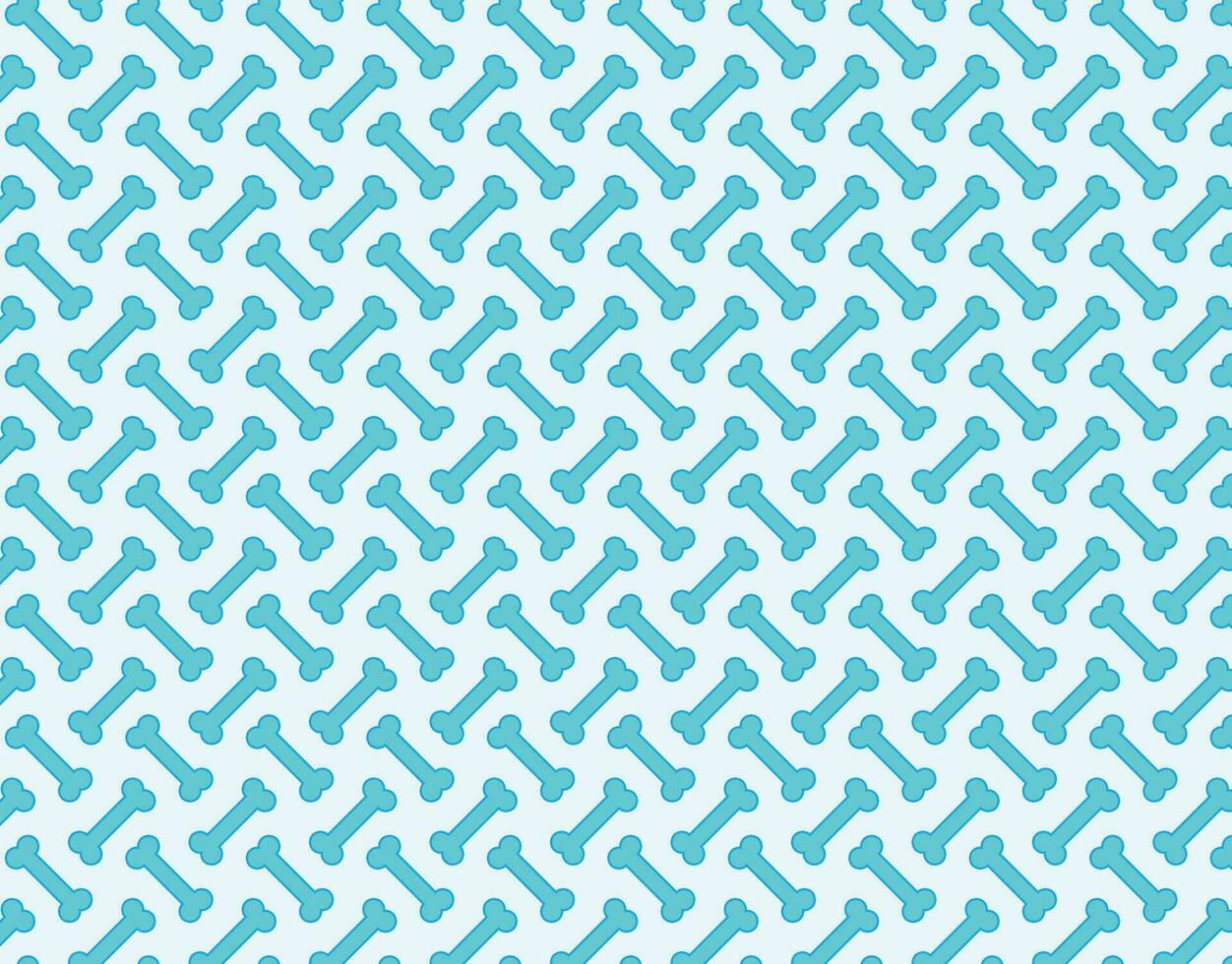 Blue dog bone pattern on blue background vector