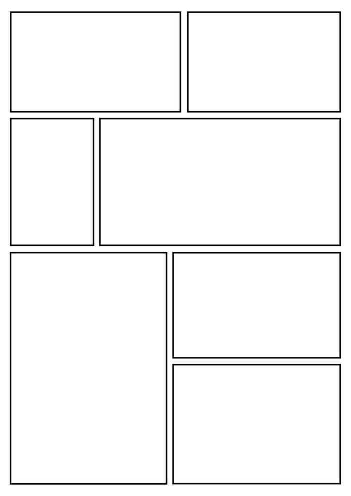 Manga storyboard layout A4 template for rapidly create papers and comic book style page 19 vector