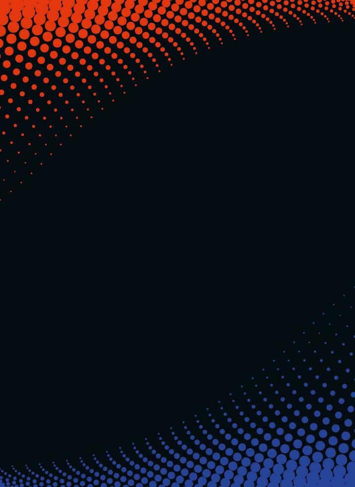 Halftone dots background. Halftone effect vector pattern, an abstract background with a blue and orange design