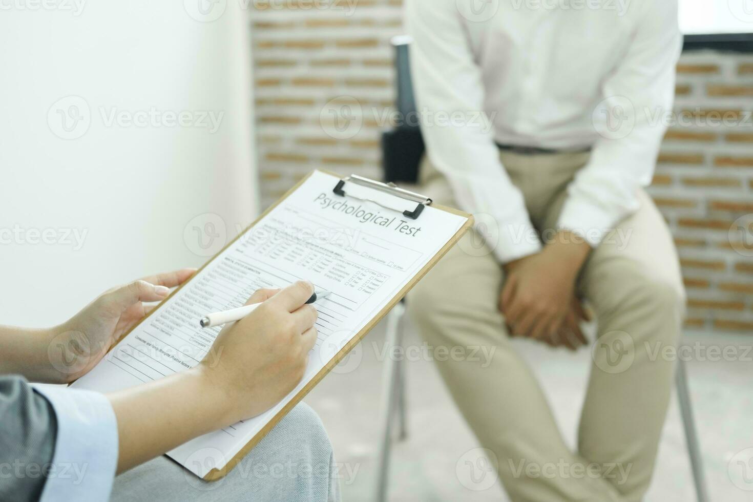 Professional psychologist conducting a consultation photo