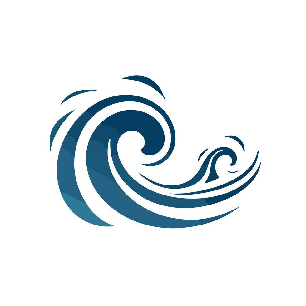 Wellness center filled gradient logo. Medical spa. Beauty therapy. Personal care. Calm wave. Design element. Created with artificial intelligence. Relaxing ai art for corporate branding, body product vector