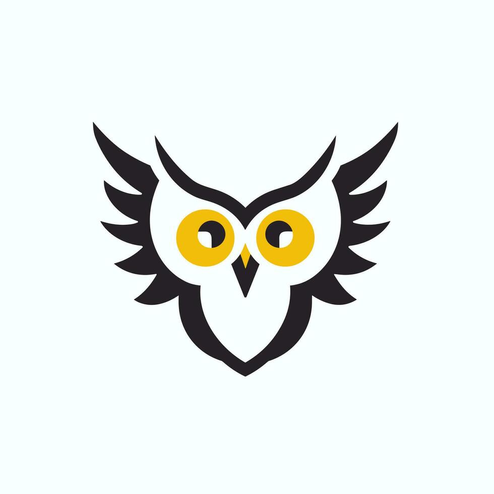 Software testing service filled colorful logo. Intelligence business value. Simple minimalist owl icon. Design element. Created with artificial intelligence. Ai art for corporate branding vector