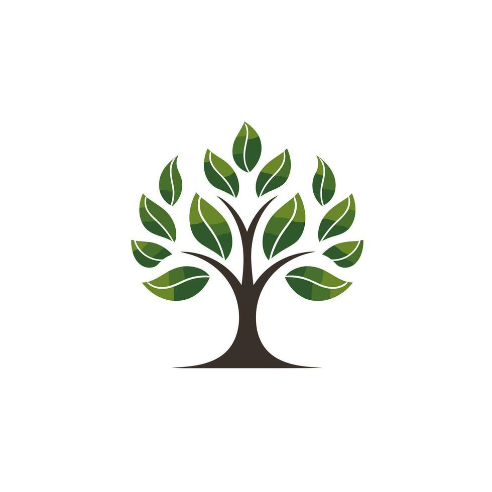 Software firm filled gradient logo. Project management. Predictive analytics. Property development. Tree symbol. Design element. Created with artificial intelligence. Ai art for corporate branding vector