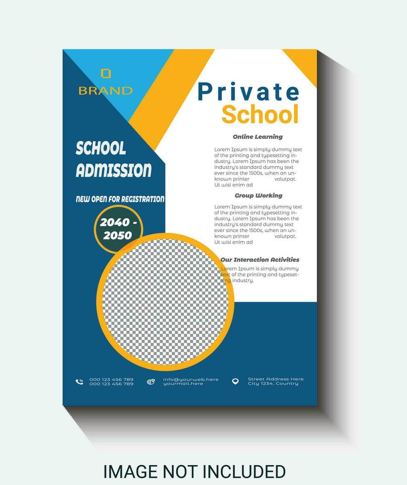 school and collage study admission design template vector