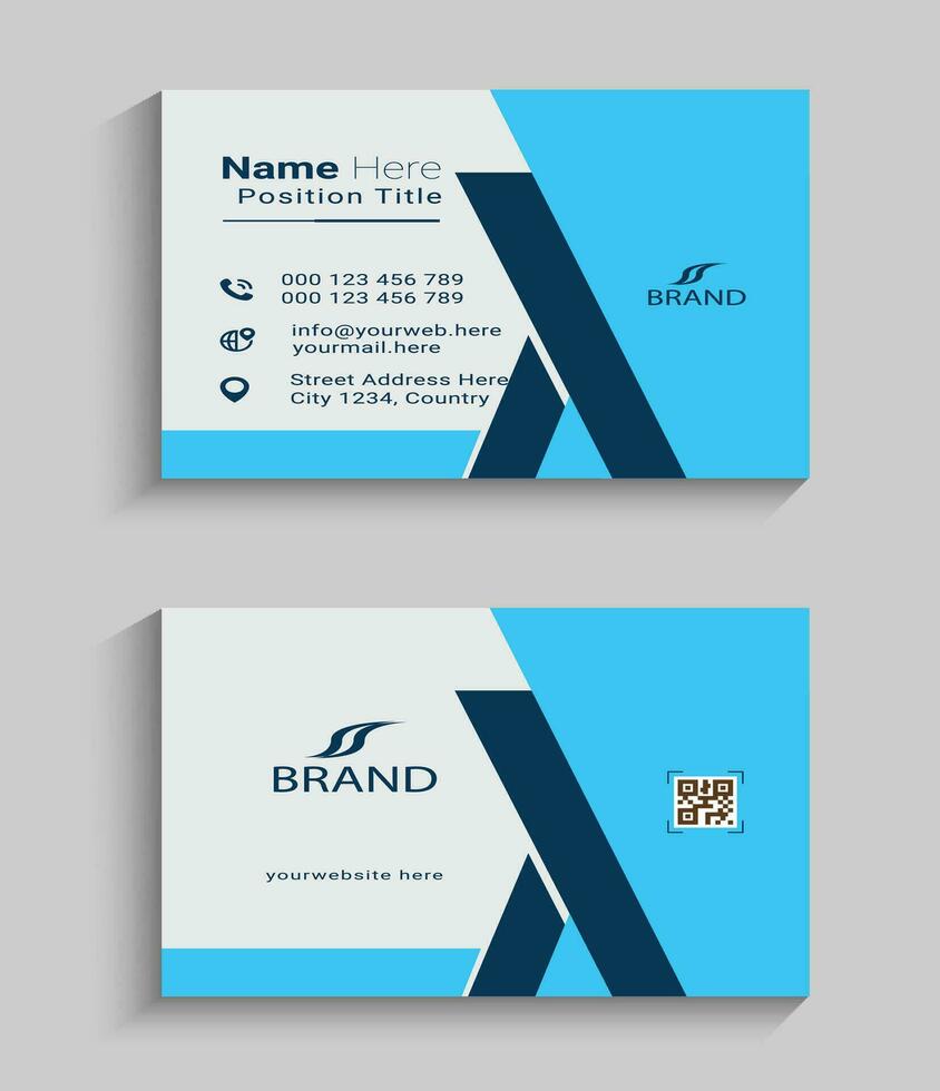 new business card and visiting card design template vector