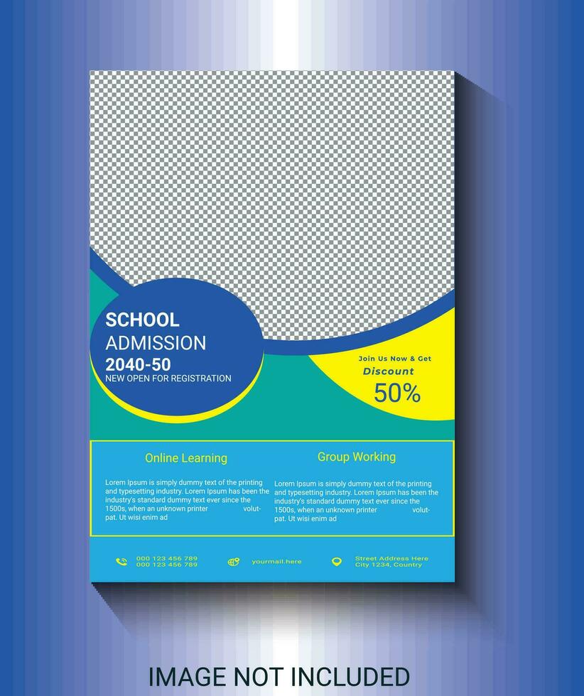 school and collage study admission design template vector