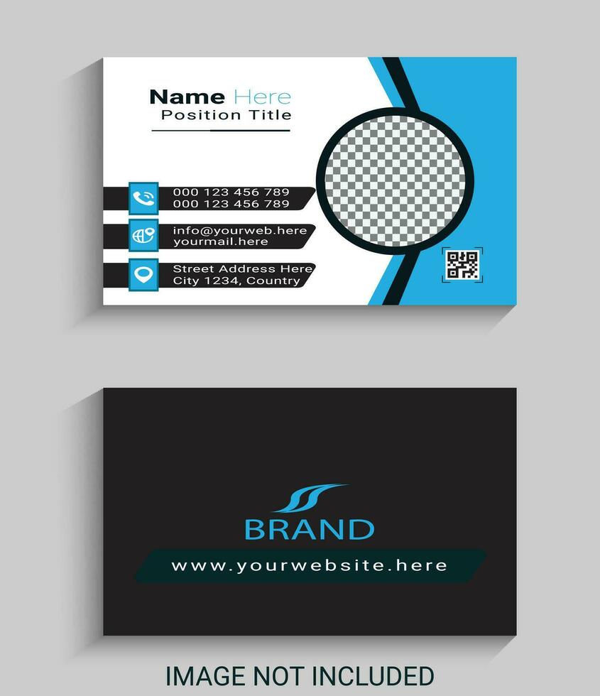 new business card and visiting card design template vector