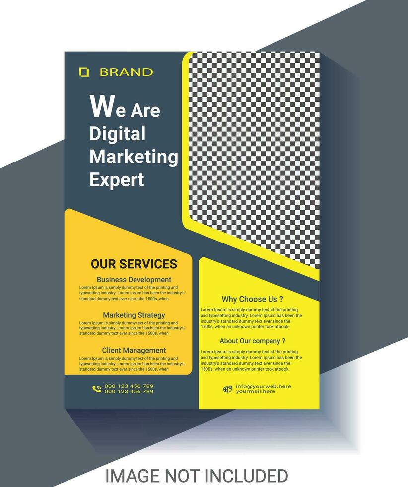 digital marketing flayer and banner design template vector