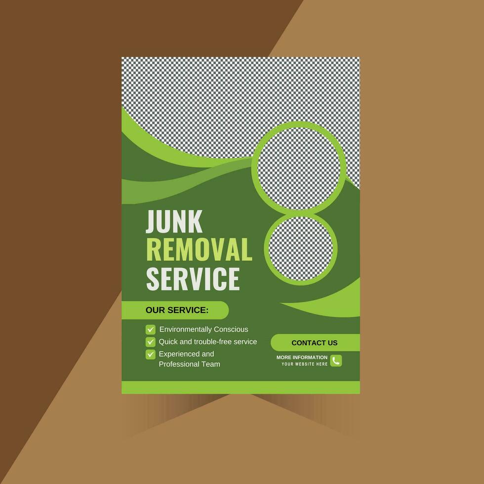 Junk Removal Service Flyer Design Template vector