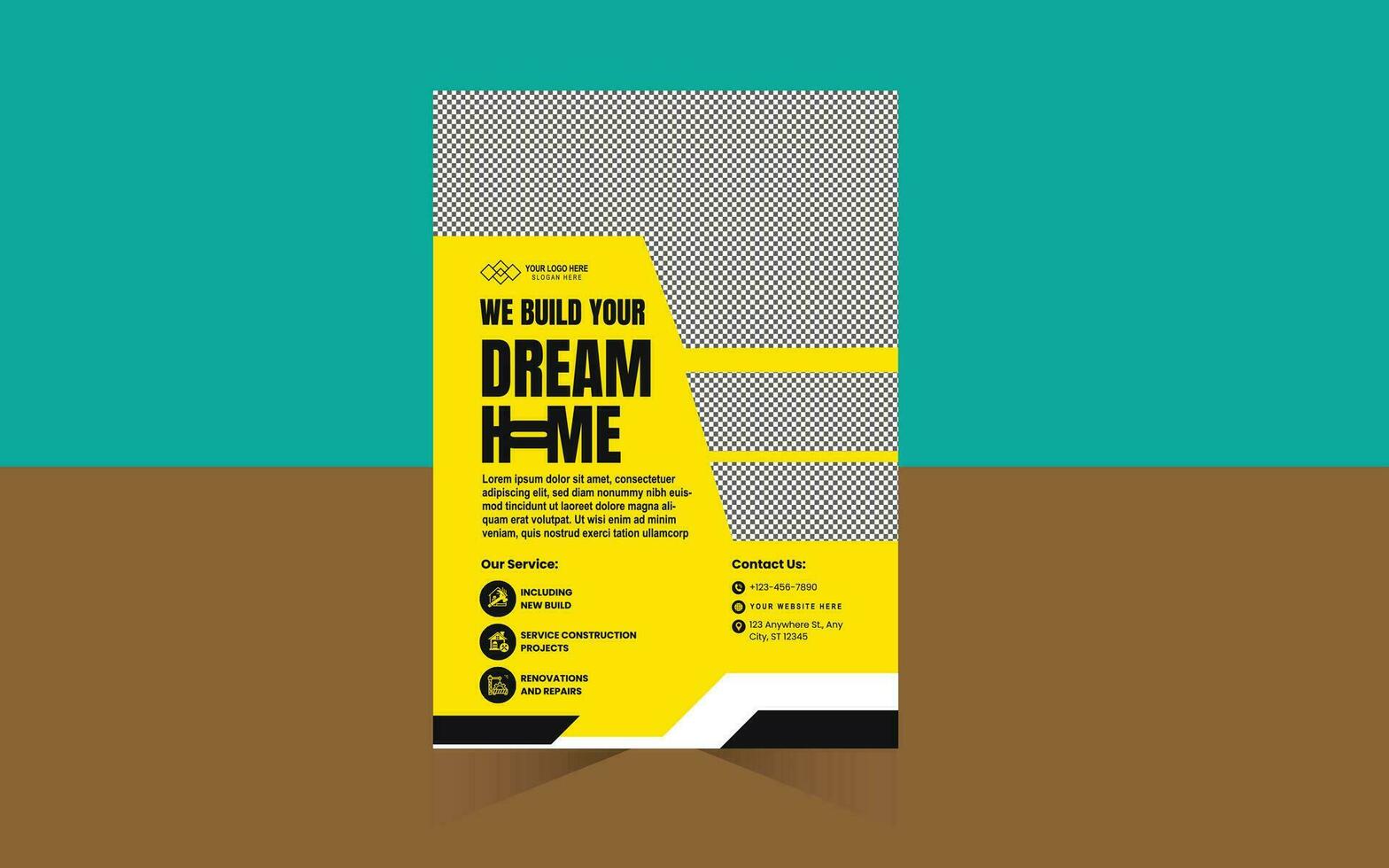 Dream Home Flyer Design Template Free vector
