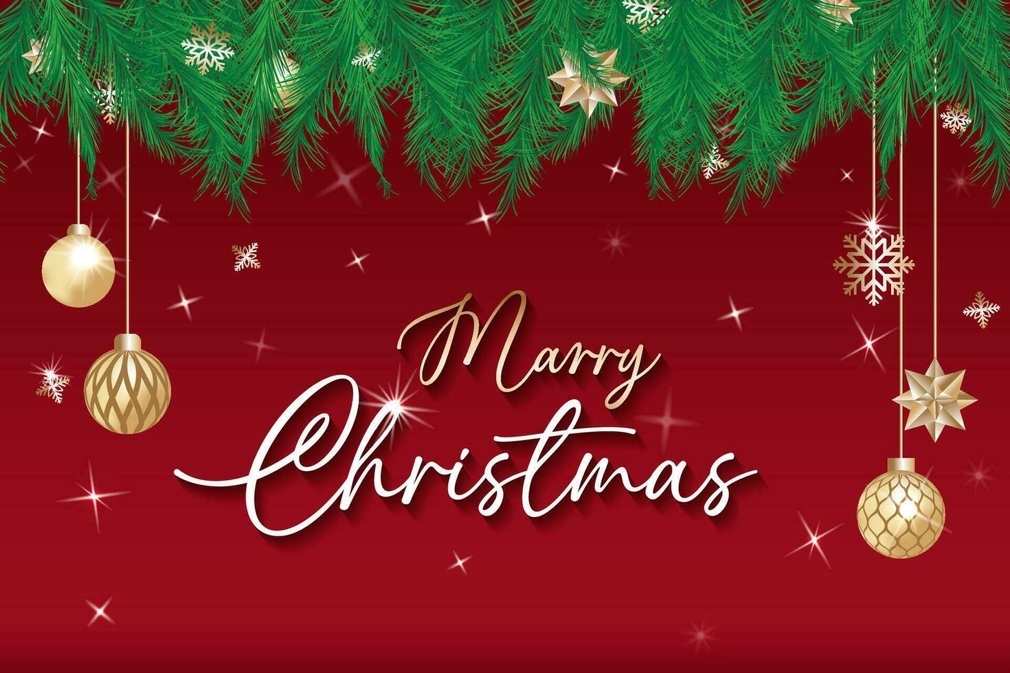 Merry Christmas and New Year greeting cards vector