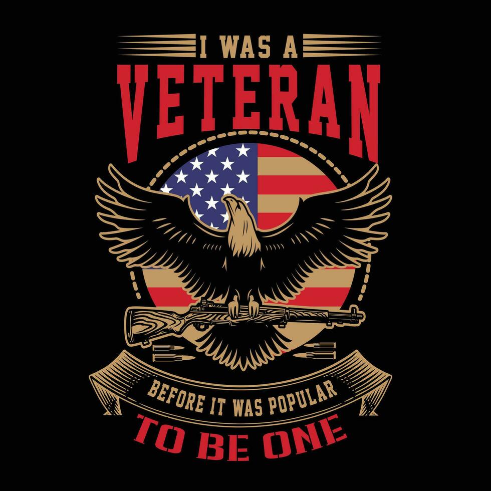 USA Veteran T-shirt Design vector