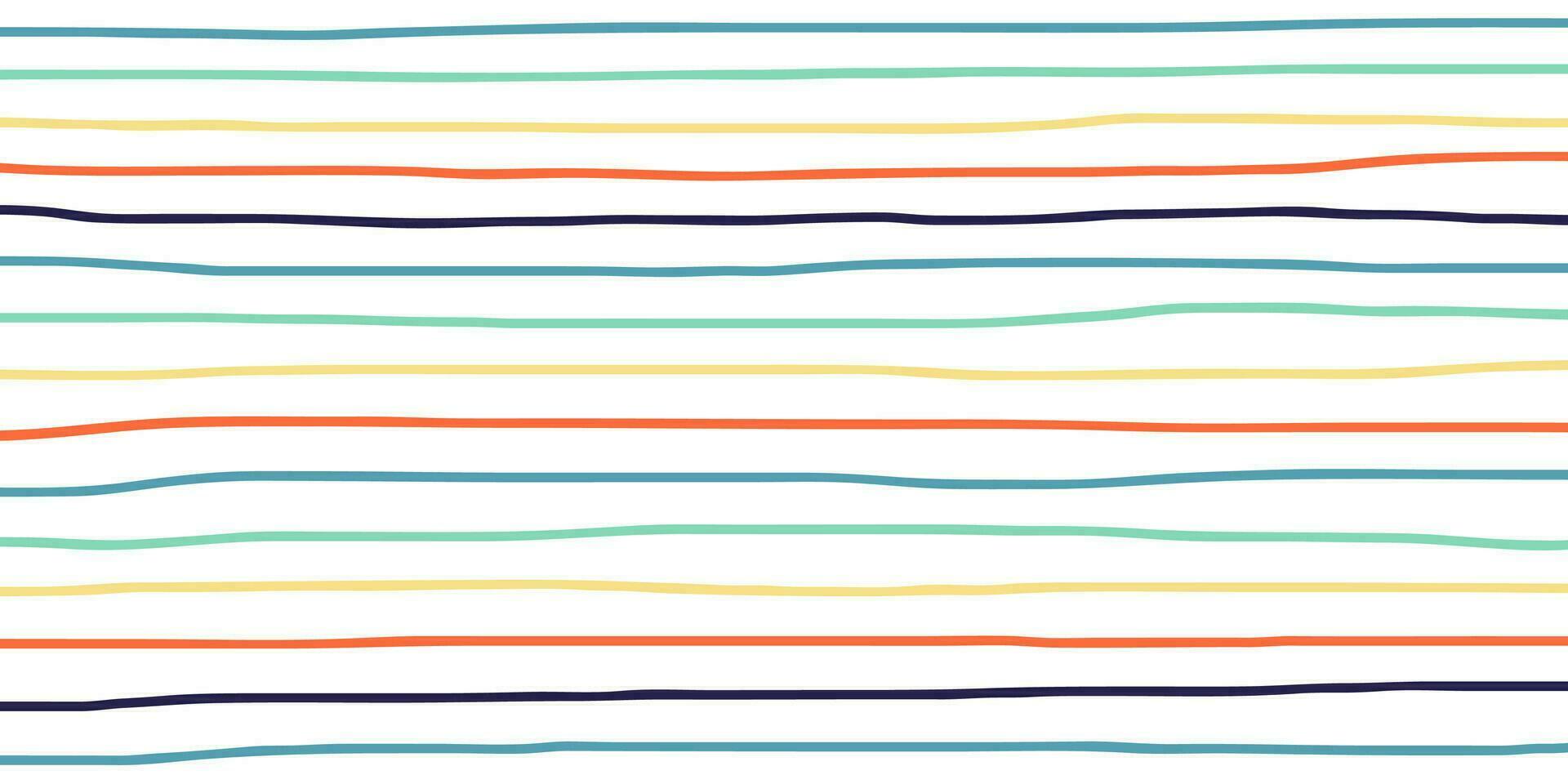Hand drawn colorful horizontal stripes seamless pattern. Creative background for children. Vector illustration