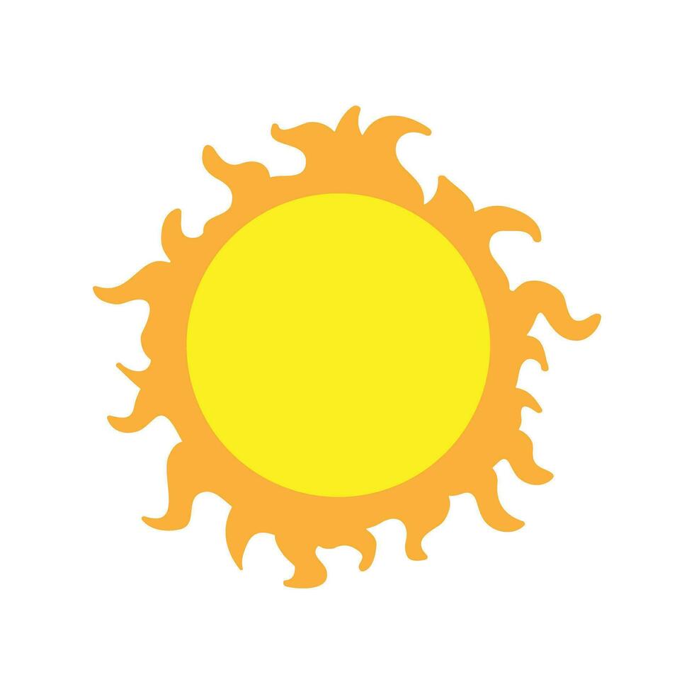 Sun icon vector. summer illustration sign. weather symbol or logo. vector