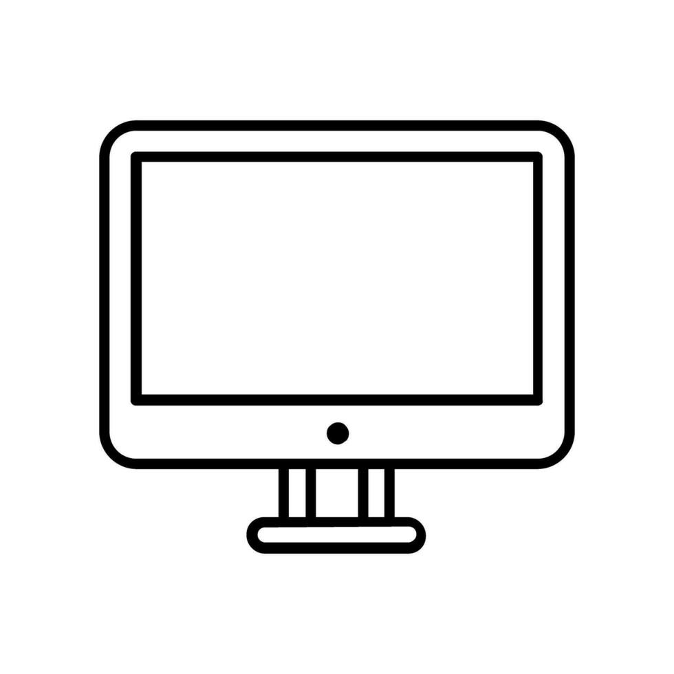 Monitor vector icon. TV illustration sign. Computer symbol or logo.